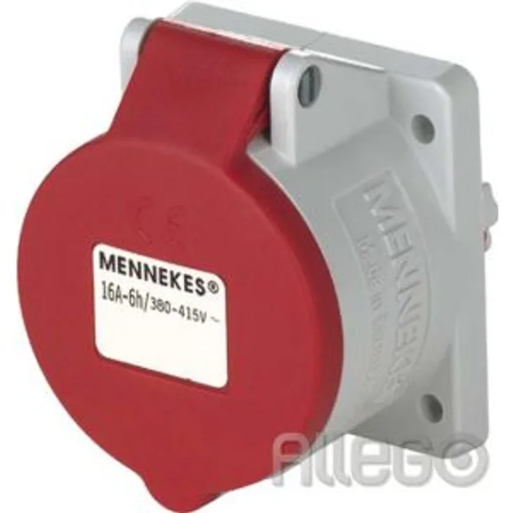Mennekes (Unternehmen) 3385 – Boden Einbauleuchte 16 A 5 Polen 400 V Referenz, Rot-Weiß