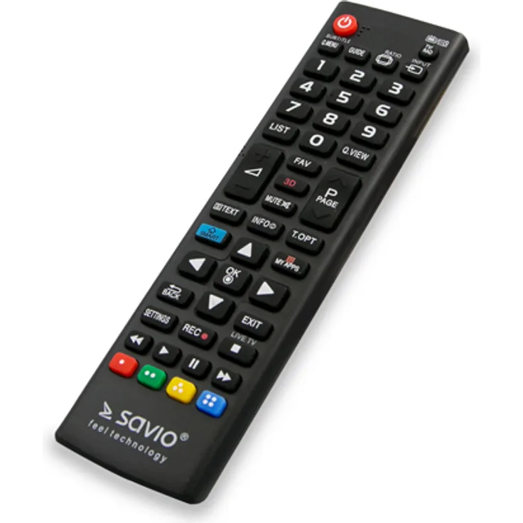 Savio RC-05 - TV - IR Wireless - Drucktasten - Schwarz