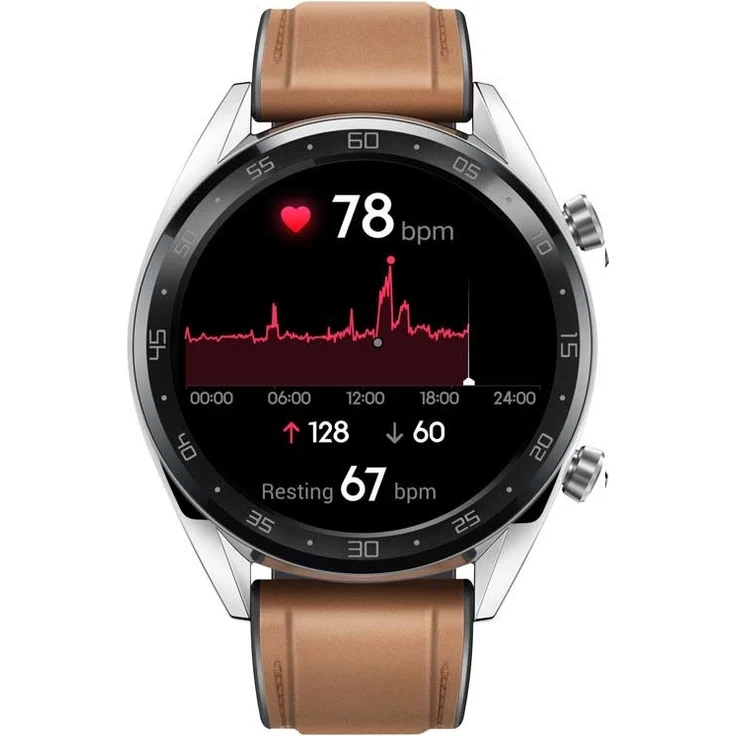 Huawei Watch GT Classic Smartwatch GPS, Unisex, 46,5mm, Edelstahlgehäuse, Saddle Brown – Bild 5