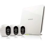 Arlo HD Überwachungskamera & Alarmanlage, 3er Set, Smart Home, kabellos, Innen-Außen, Nachtsicht, WLAN, wetterfest, Bewegungsmelder, (VMS3330) - Weiß