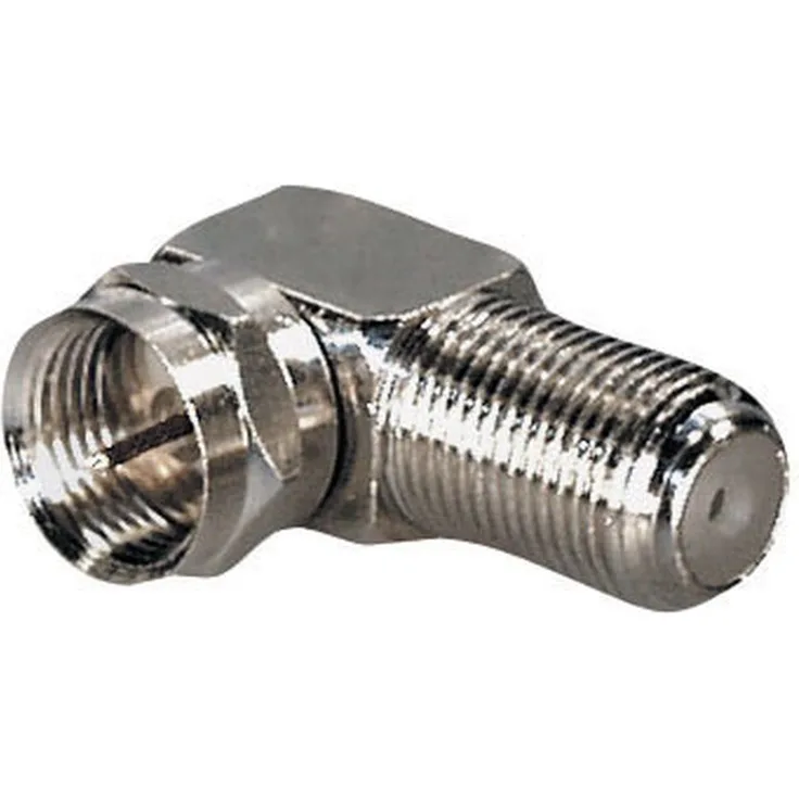 Kompaktadapter Winkelübergang F-Stecker - F-Kupplung