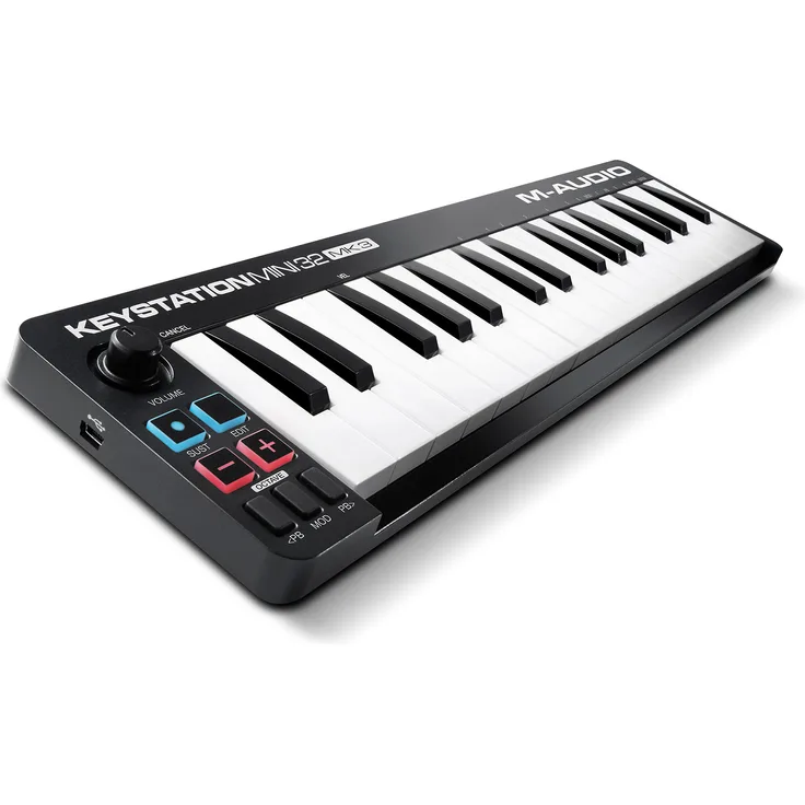 M-Audio Keystation Mini 32 MK3 - Ultra-portabler Mini USB MIDI Keyboard Controller mit ProTools First | M-Audio Edition und Xpand!2 von Air Music