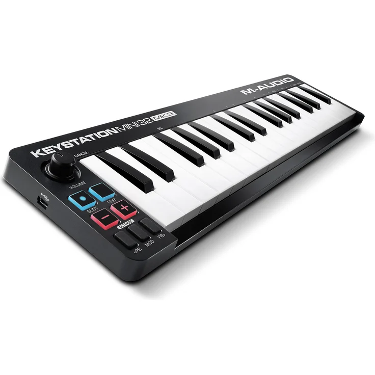 M-Audio Keystation Mini 32 MK3 - Ultra-portabler Mini USB MIDI Keyboard Controller mit ProTools First | M-Audio Edition und Xpand!2 von Air Music