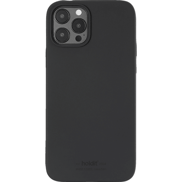 Holdit Silicone Case Backcover, geeignet für Apple iPhone 12 - Pro, Schwarz