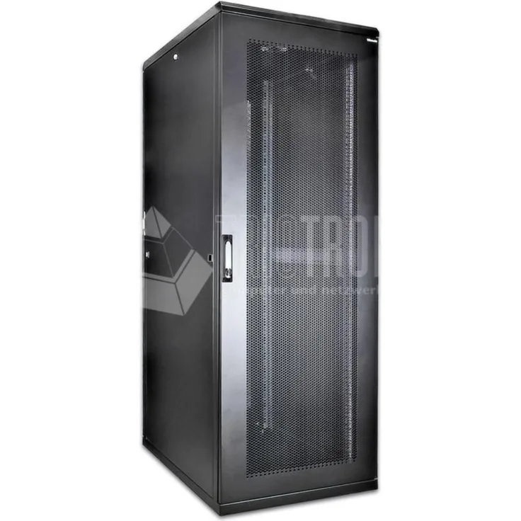 Wirewin 19\ Standschrank, perforierte Türen, 800x1000mm, schwarz Schränke (CAB PERF 800X1000X42U BL)