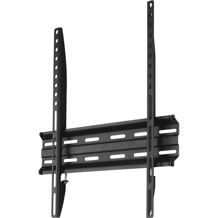 Hama TV-Wandhalterung Ultraslim (Wandhalter Fernseher für 32-65 Zoll, Fixe Halterung VESA bis 400x400, Max. 35 kg, inkl. Fischer Dübel) Schwarz – Bild 1