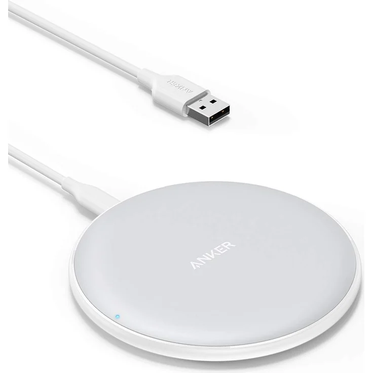 Anker PowerWave Wireless Charger Ladepad, Kabelloses 10W Ladegerät, Qi-Zertifiziert, Kompatibel mit iPhone 11/XS Max/XR/XS/X/ 8/8 Plus, 10W für Samsung Galaxy S20/ S10/ S9 / S9+ /S8/S8+ Weiß – Bild 1