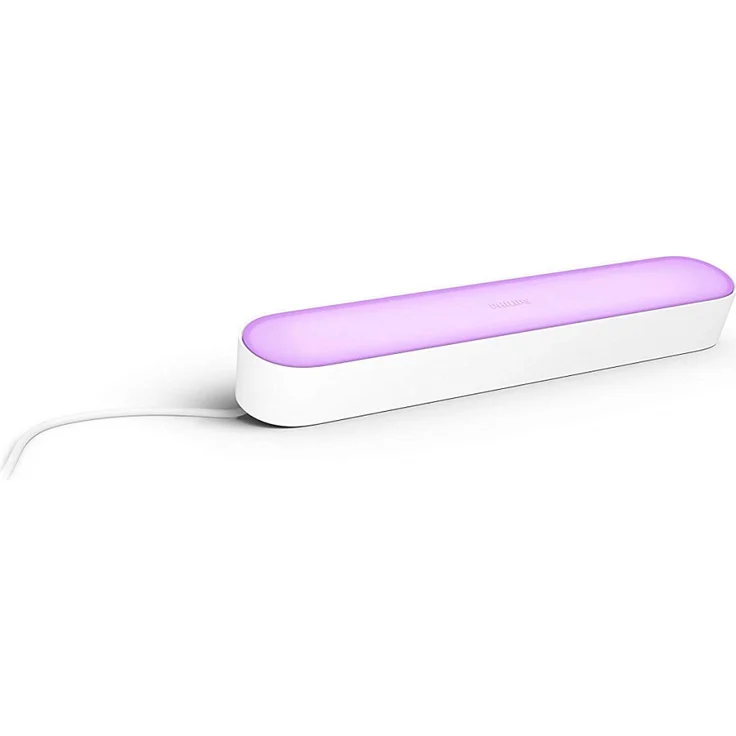 Philips Hue White and Color Ambiance Play Lightbar, dimmbar, bis zu 16 Millionen Farben, steuerbar via App, kompatibel mit Amazon Alexa, weiß-schwarz – Bild 1