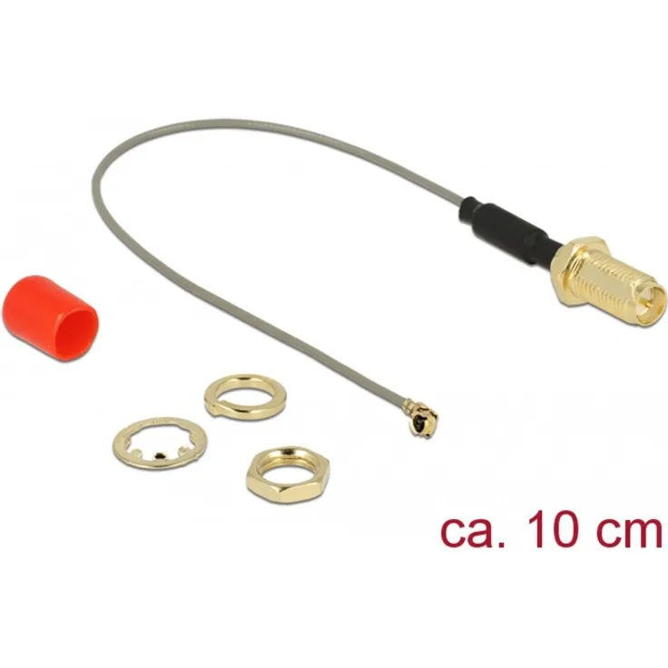 DeLock HF Antennenkabel RP-SMA BU zum Einbau, 89830 grau