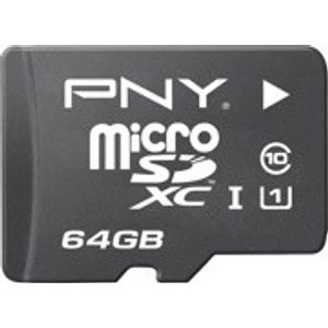 Bild für PNY 64GB MicroSDHC+SD adapter (SDU64G10HIGPER-EF)
