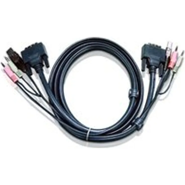 ATEN 2L-7D02UD - Video- / USB- / Audio-Kabel - USB Typ A, 4-polig, Mini-Phone Stereo 3.5 mm, DVI-D (M) - Mini-Phone Stereo 3.5 mm, USB Typ B, 4-polig, DVI-D (M) - 1.8 m