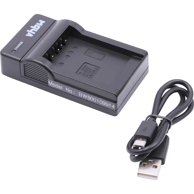 vhbw Micro USB Ladegerät Ladekabel passend für Kamera Akku Samsung IA-BH130LB, SLB-0837B, SLB-1137D