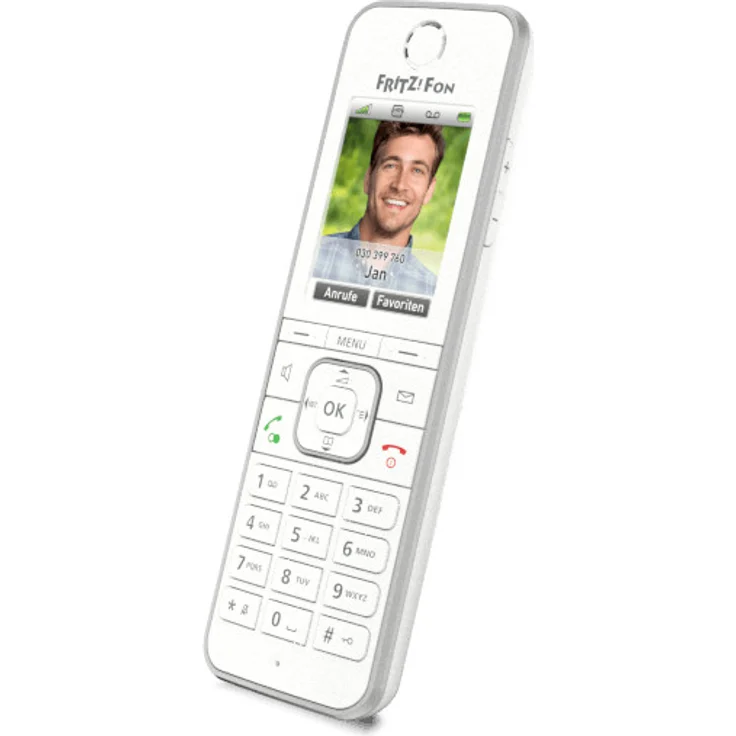 AVM FRITZ!Fon C6 DECT-Komforttelefon (hochwertiges Farbdisplay, HD-Telefonie, Internet-/Komfortdienste, Steuerung FRITZ!Box-Funktionen), VoIP-Telefon, weiß – Bild 5