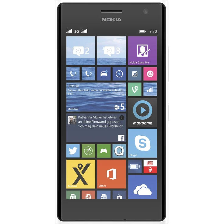 Nokia Lumia 730 Smartphone Pixel (4,7 Zoll) OLED-Display, 8GB interner Speicher, Windows, Weiß – Bild 1