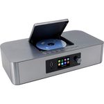 Soundmaster ICD2020 Internetradio DAB+ UKW Radio Netzwerkplayer CD-MP3 Fernbedienung App-Steuerung Spotifyfunktion in Silber