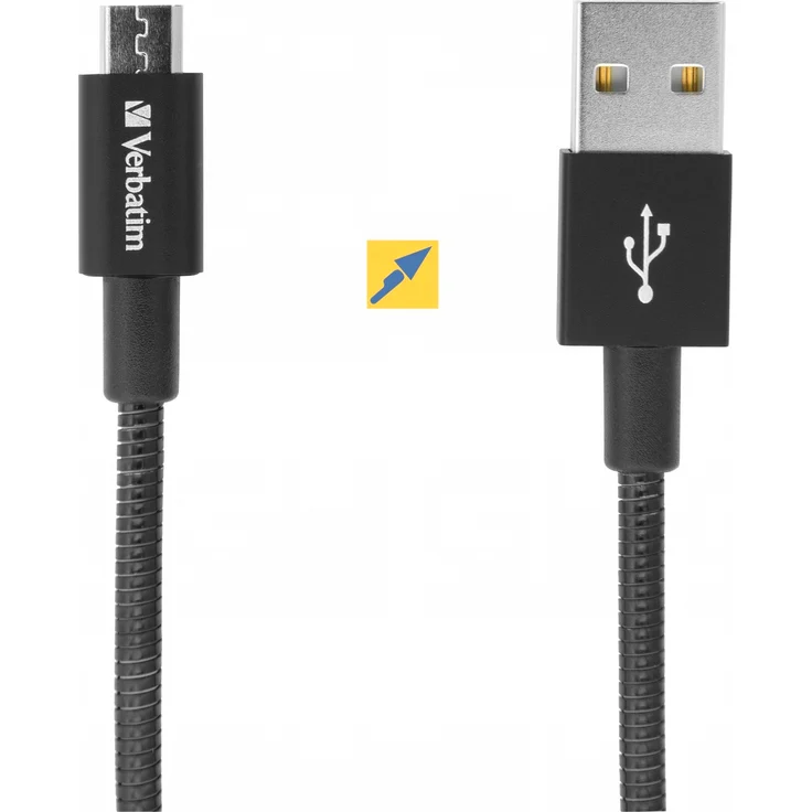 Verbatim Micro-USB Sync- und Ladekabel, robustes und flexibles USB-Kabel, mit Knickschutz, 100 cm, schwarz, 48863 – Bild 2