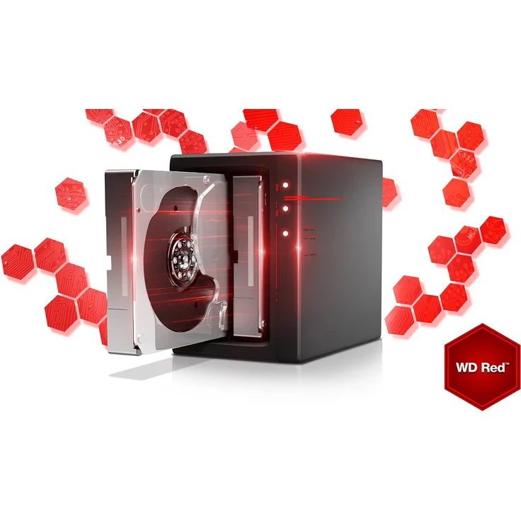 WD Red Plus NAS Hard Drive WD30EFRX - Festplatte - 3 TB - intern - 3.5 Zoll (8.9 cm) - SATA 6Gb/s - Puffer: 64 MB - für My Cloud EX2, EX4 (WD30EFRX) – Bild 3