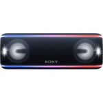 Sony SRS-XB41 Bluetooth Lautsprecher schwarz (kabellos, tragbar, mehrfarbige Lichtleiste, Lautsprecherbeleuchtung, Stroboskoplicht, NFC, kompatibel mit Party Chain, Freisprechfunktion für Anrufe)
