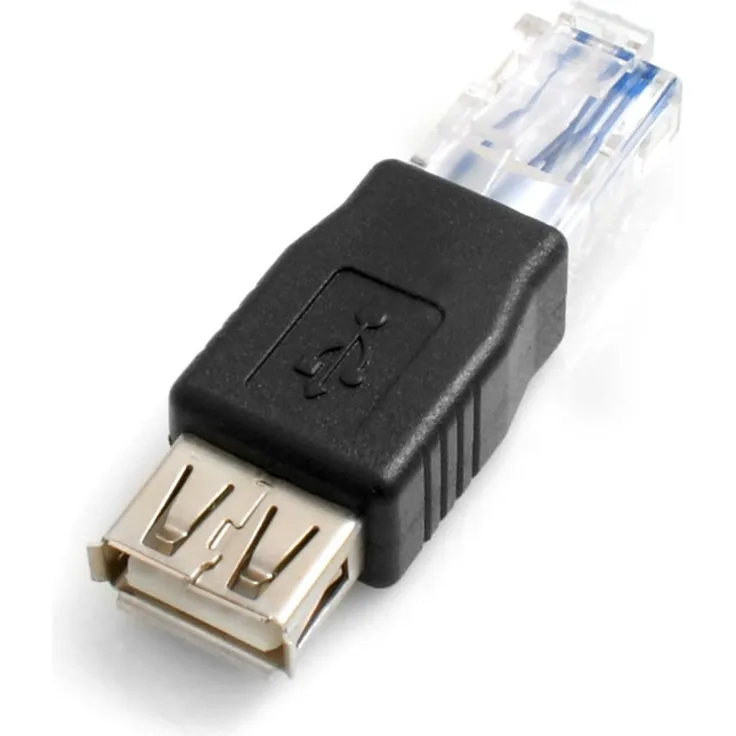 SYSTEM-S RJ45 Stecker auf USB A Buchse Kupplung Adapter Adapterstecker Kabel