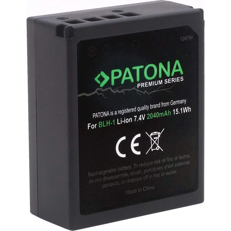 (Volldekodiert) PATONA Premium Ersatz für Akku Olympus BLH-1 (echte 2040mAh) zu Olympus OM-D E-M1 Mark II III und OM-D E-M1X