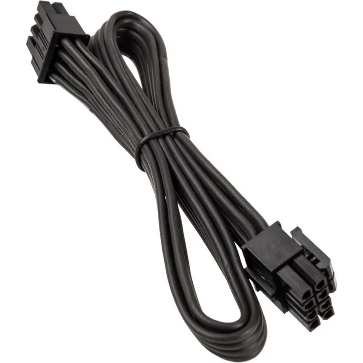 Silverstone 8 Pin ATX zu 4+4 Pin Kabel 350mm - schwarz
