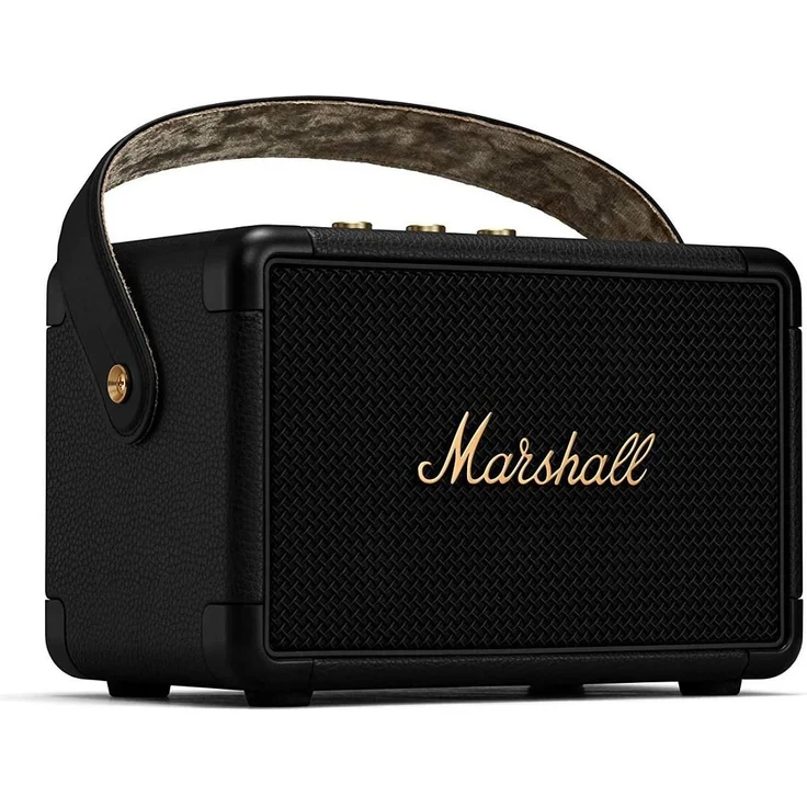 MarshallKilburn II Black and Brass Bluetooth-Lautsprecher, spritzwassergeschützt, schwarz – Bild 2
