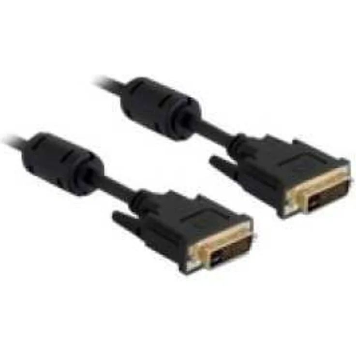DeLock DVI-Kabel (DVI 24+5 Stecke-Stecker, 5m) schwarz