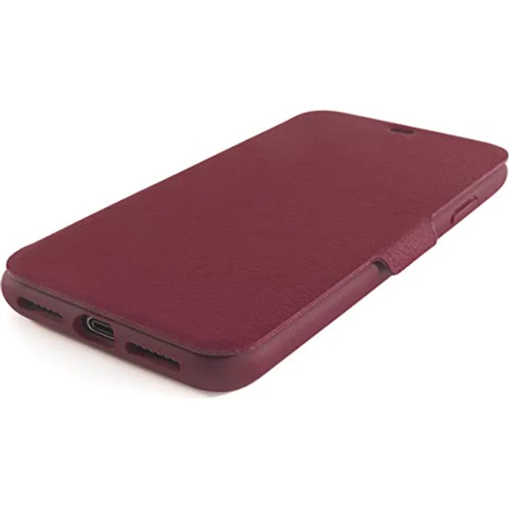 KMP GREEN UP Bookcase - Schutzhülle cherry red - iPhone XS