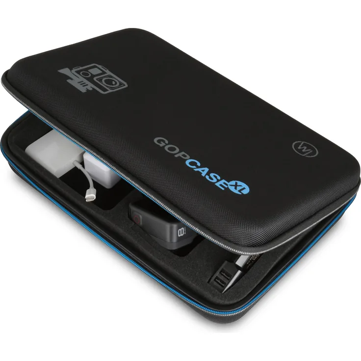 Wicked Chili GOP Case Tasche kompatibel mit GoPro Hero9, Hero 8, 7, 2018, 6, 5, Apeman, Crosstour Schutztasche, Koffer Schutzhülle für Kamera und Zubehör (XL, schwarz)