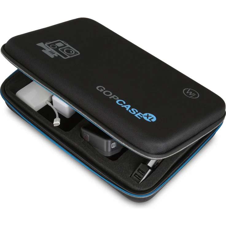 Wicked Chili GOP Case Tasche kompatibel mit GoPro Hero9, Hero 8, 7, 2018, 6, 5, Apeman, Crosstour Schutztasche, Koffer Schutzhülle für Kamera und Zubehör (XL, schwarz) – Bild 1