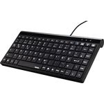 Hama Slimline Mini-Keyboard SL720 - Tastatur - USB - QWERTZ - Deutsch - Schwarz (182667)