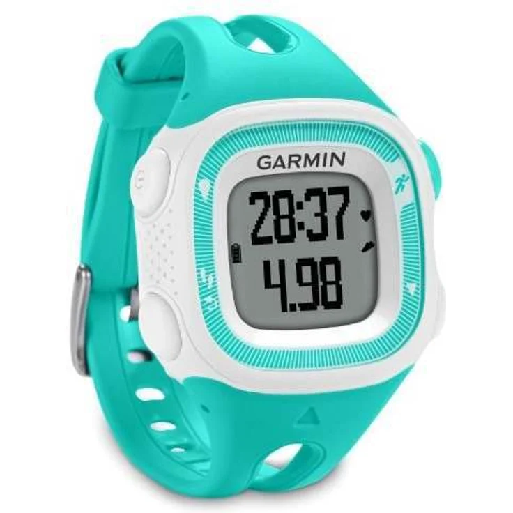 Garmin Forerunner 15 HRM Fitness-Tracker GPS, Unisex, Einheitsgröße, Kunststoffgehäuse, Türkis/Weiß mit Brustgurt