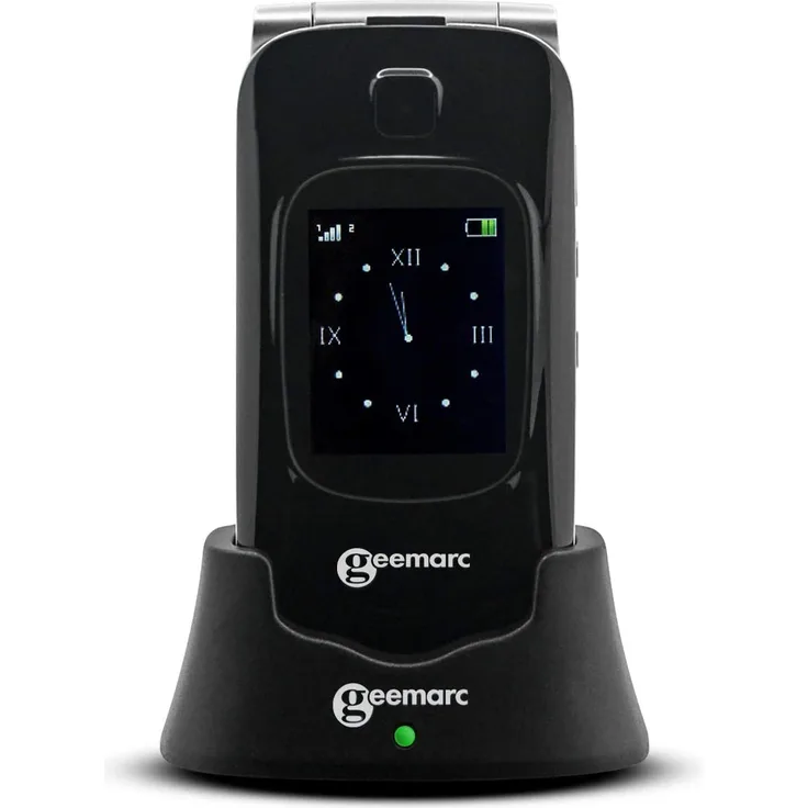 Geemarc CL8510 Großtasten-Seniorenhandy (Notrufknopf, ICE-Funktion, Kamera, Bluetooth, Tischladestation, Taschenlampe)