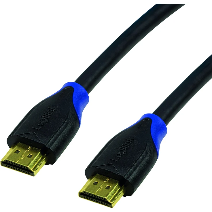 LogiLink CH0064 HDMI Anschlusskabel, Standard: High Speed mit Ethernet für Auflösungen bis 4096 x 2160, Ultra HD und 3D Schwarz, 5m