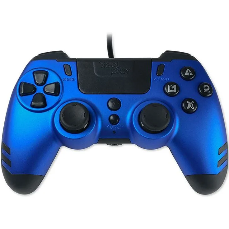 Steelplay MetalTech Wired Controller Sapphire Blue Blau, Schwarz (JVAPS400111) (PC, PS3, PS4)