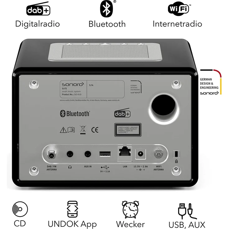 Sonoro Elite CD-Radio mit Bluetooth, WLAN, LCD-Display, schwarz - Preisvergleich – Bild 3