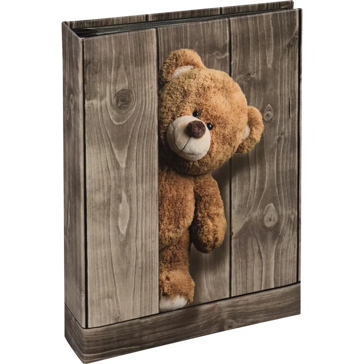 Hama Einsteck-Fotoalbum Batzi, Memo-Album mit 100 schwarzen Seiten, zum Einstecken von 200 Fotos im Format 10x15, Teddy-Bär Motiv, 19x25cm, CD-Tasche, Einsteckalbum Fotobuch - Preisvergleich