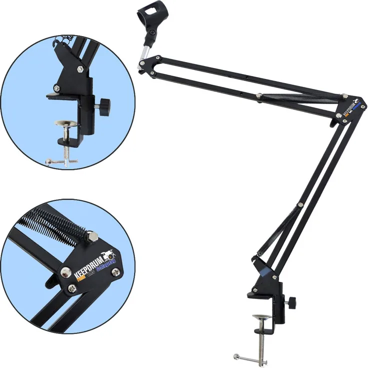 Keepdrum NB35 Tisch-Mikrofonarm Mikrofonstativ Schwenkarm zur Tischmontage 