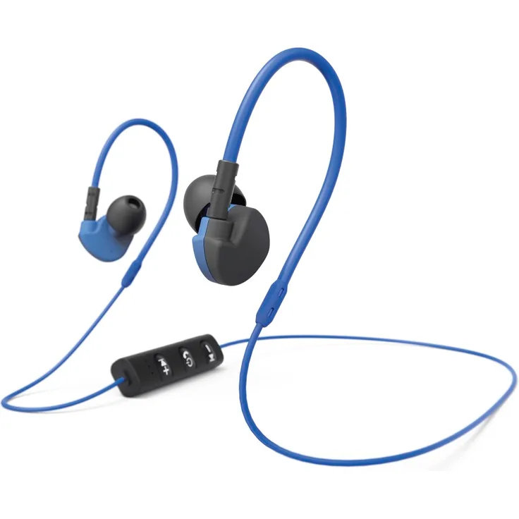 177078 Clip-On In-Ear Kopfhörer, mit Bluetooth, Mikrofon, geeignet für Sport, blau