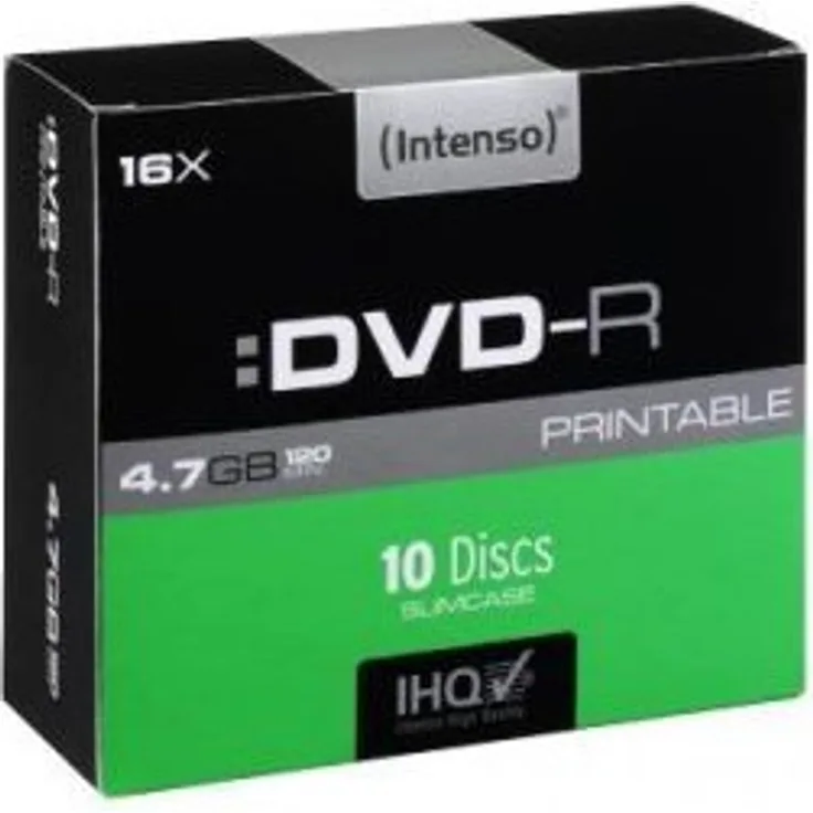 Intenso DVD+R 4,7GB 10pcs SlimCase ''printable inkjet'' 16x
