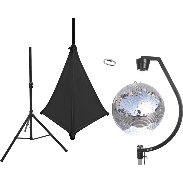 EUROLITE Set Spiegelkugel 50cm mit Stativ und Segel schwarz