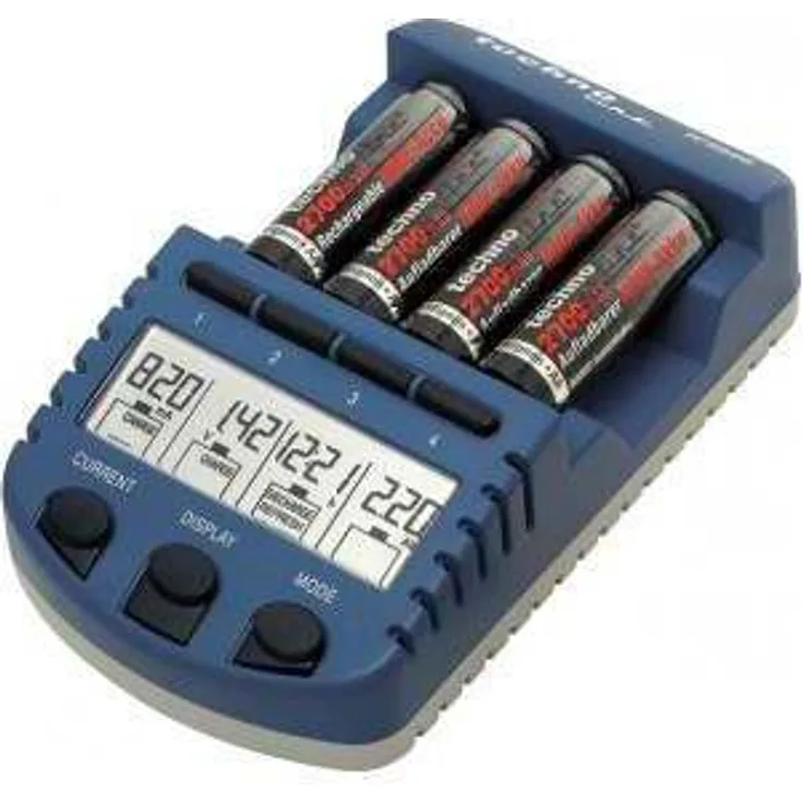 Technoline BC 1000 Set Akku-Ladegerät blau