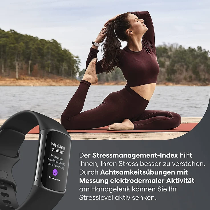 Fitbit Charge 5 Fitness-Tracker GPS, Unisex, Einheitsgröße, Aluminiumgehäuse, Black/Graphite – Bild 10