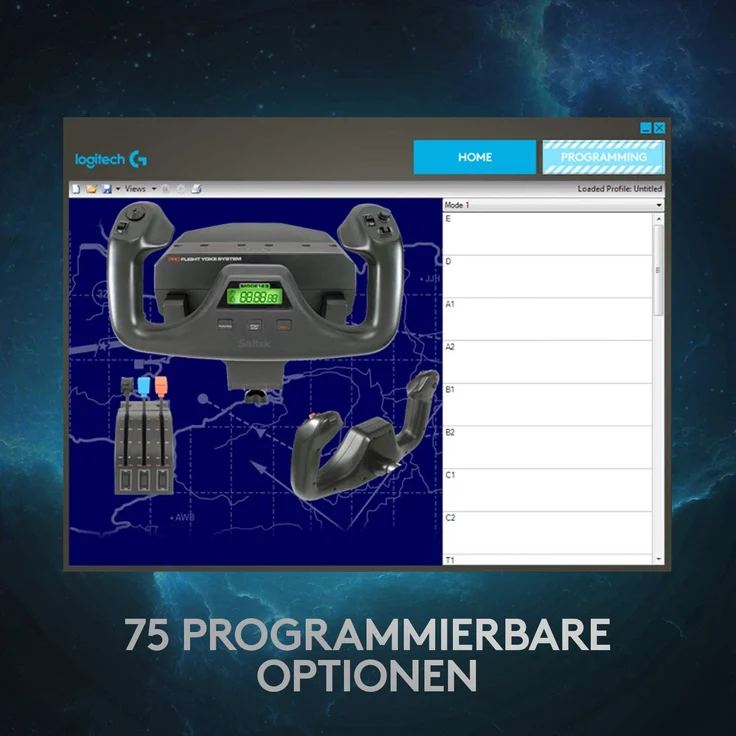 Logitech Flight Yoke System Schwarz (945-000004) (PC) – Bild 5