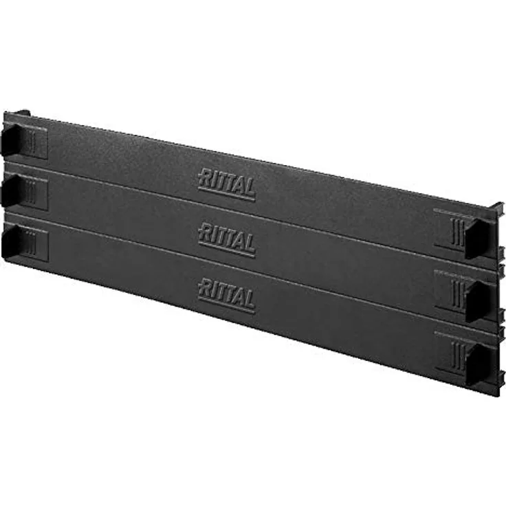RITTAL 3X 1 HE Blindpanel Abdeckung innerhalb 482,6 mm 19Z 48,26cm Montageebene werkzeuglos RAL 9005