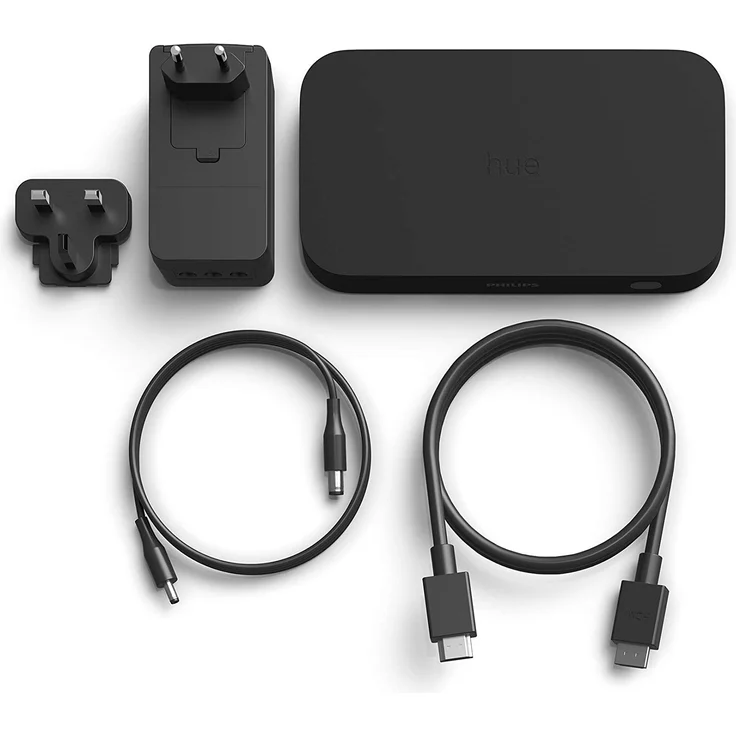 Philips Hue Play HDMI Sync Box, Synchronisation mit Heimkino, bis zu 4 HDMI-Geräte, 7 W, 240 V, schwarz – Bild 2
