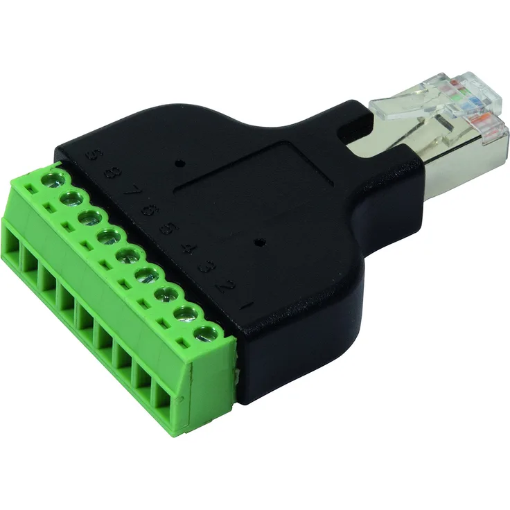 Logilink RJ45-Terminal Adapter verbindet die 8-Pins des 8P8C Modularsteckers mit den Schraubklemmen des SOG