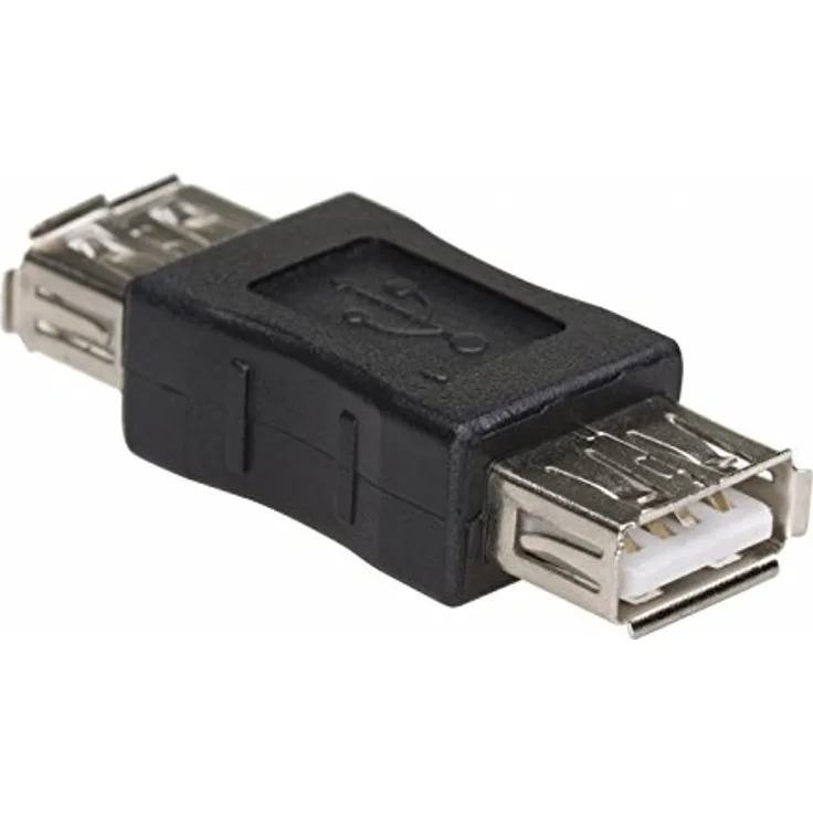 Adapter AK-AD-06 USB-AF-USB-AF The Cable Plug #1USB Female Connector Type A, The Cable Plug #2USB Female Connector Type A, Version2.0, Plated Plugs - nikel