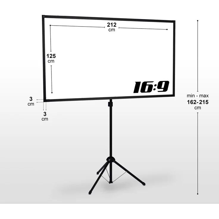 ESMART Expert X-Type Stativ Leinwand 212 x 125 cm (100'') 16:9 – Bild 3