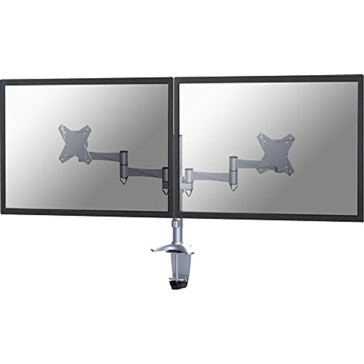 NewStar FPMA-D1330DSILVER Flatscreen Desk Mount für 2X LCD-TFT (60 cm (24 Zoll), Belastbarkeit: 18Kg)